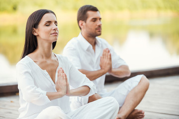 Obraz premium Morning meditation.
