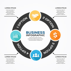 Vector circle diagram infographic for business presentation