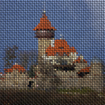 Castle Hnevin image knit generated texture