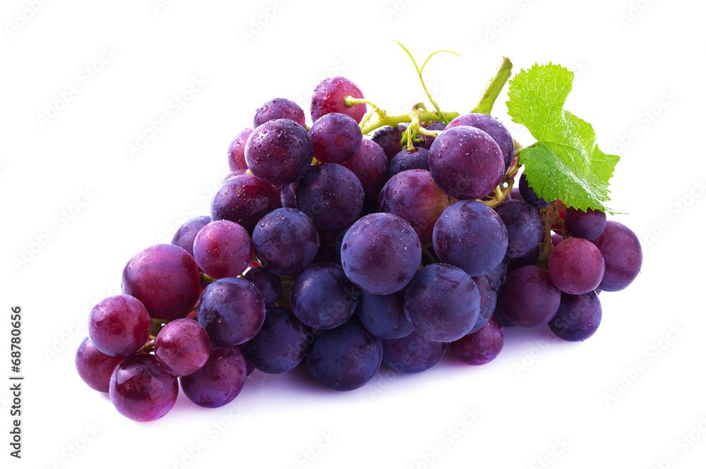 Sticker ripe grapes isolated.