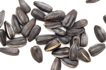 black seeds on a white background
