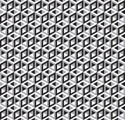 Seamless Geometric Cubes Optical Illusion Pattern