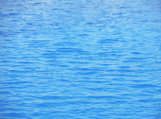 Blue water in swimming pool