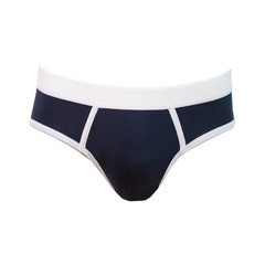 Blue men's briefs isolated