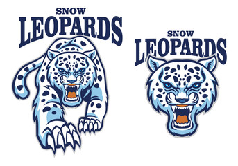 Naklejka premium snow leopard mascot