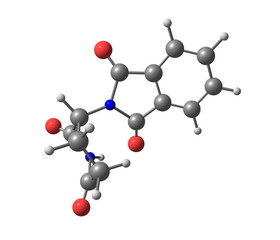 Obraz premium Thalidomide molecule on white