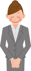 ビジネスウーマン　お辞儀
