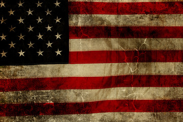 Fototapeta na wymiar Grungy American flag