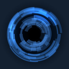 Abstract Technology Blue Circles Background.