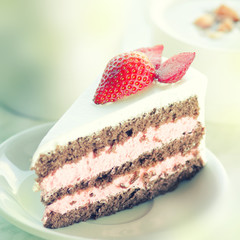Strawberry chocolate cake