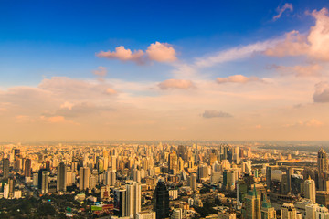 Bangkok cityscape in the sunny day