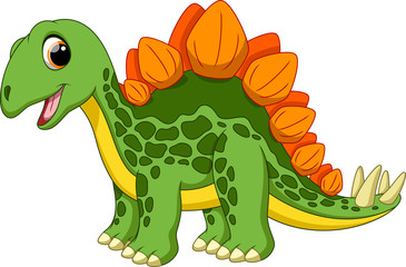 Cute stegosaurus cartoon © irwanjos