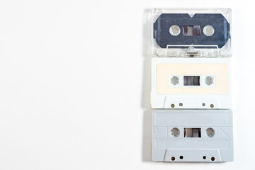 Obraz premium Cassette tapes background