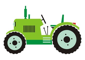 Naklejka premium Tractor - green color