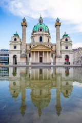 Fototapeta na wymiar St. Charles's Church in Vienna