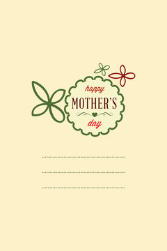Vector illustration with mothers day and