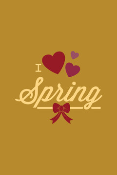 Vector illustration with love spring and