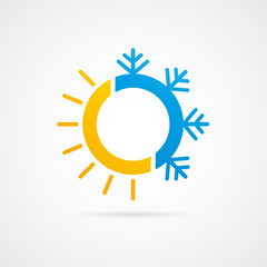 picto soleil/flocon de neig