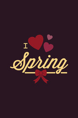 Vector illustration with love spring and