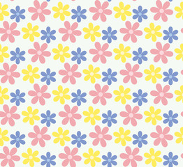 Seamless flower pattern vector background