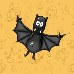226 Black cartoon bat