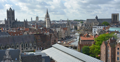 Fototapeta premium Vue aérienne de Gand