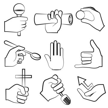 sketch hand sign