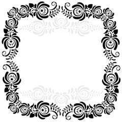 black and white vintage frame
