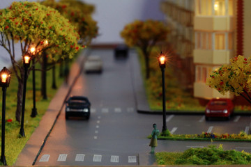 mock town house miniature people