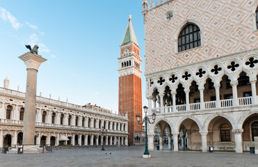  San Marco square in Venice, Italy early in the morning