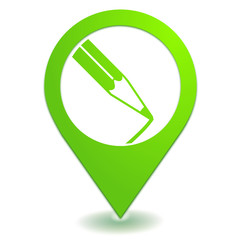 dessin sur symbole localisation vert