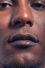 Fototapeta na wymiar detail of face of male African