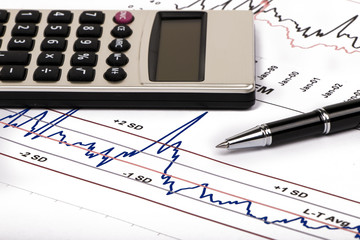financial analysis and marketing graph chart