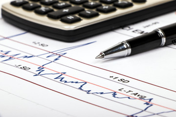 financial analysis and marketing graph chart