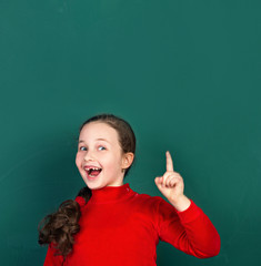 funny girl and school desk