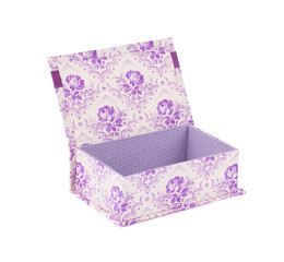 Handmade boxes with art materials for decor.