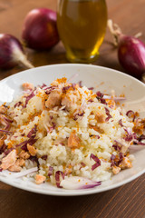 Risotto con salmone e bottarga