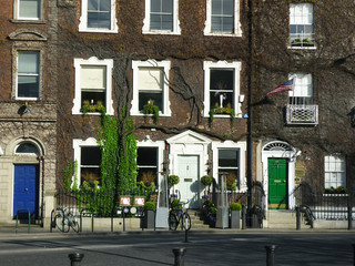 Fototapeta na wymiar Häuserfront in Dublin