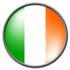 Irish Badge Indicates Waving Flag And Badges