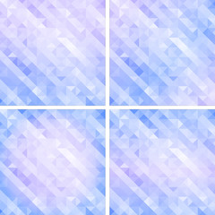 ocean blue retro style geometric pattern