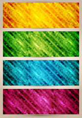 Set of abstract modern geometric banners background