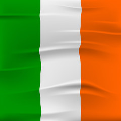 Ireland Flag Shows National Patriotic And Euro