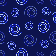 seamless background of glowing curls