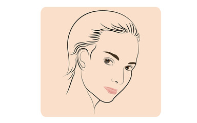 Beauty of Woman face drawing
