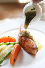 Grilled Salmon steak