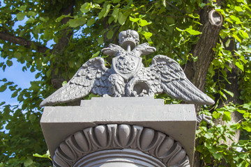 Russia, Petersburg. Summer garden. Fragment of a lattice