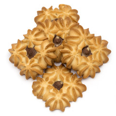 cookies on the white background