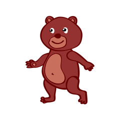 Obraz na płótnie Canvas Hand-drawn cartoon vector wild Bear illustration