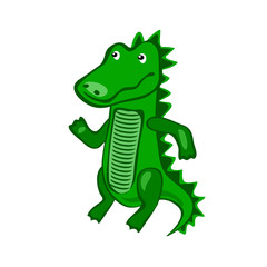 Hand-drawn cartoon vector wild Crocodile illustration