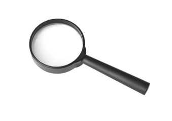Magnifying glass isolated on white